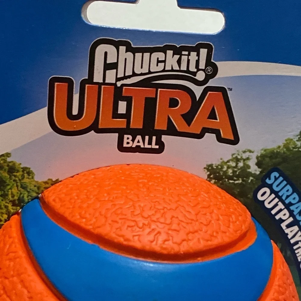 Chuck It Ultra Ball Size Large Orange Blue Floats Ultra Bounce